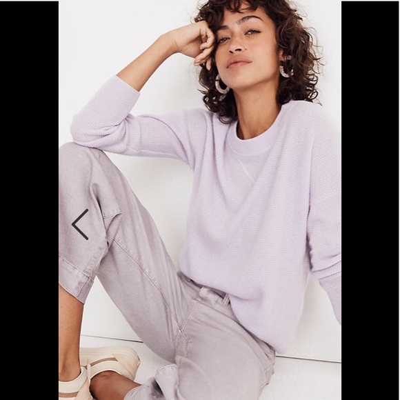Madewell Sweaters - New Madewell Cashmere Sweatshirt dusted lavender m